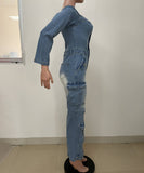 Classic Relaxed One-Piece Jumpsuit With Pockets For Everyday