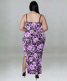Stylish Print Halter Sexy Hip Wrap Dress for Effortless Elegance