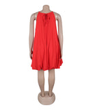 Solid Color Sleeveless Short Pod Dress for Stylish Summer Looks