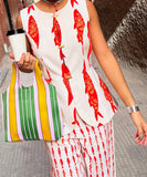 Relaxed Fit Printed T Shirt And Shorts Set For Women