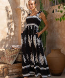 Vacation-Style Halter Top Beach Dress with High Waist Skirt