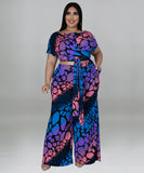 Chic Printed Knit Fashion Casual Strap Two-Piece Set Delight