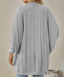 Batwing Sleeve Cardigan Loose Knit Coat Nylon Elastane