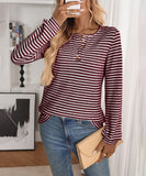 Casual Button-Down Long-Sleeve T-Shirt Soft Everyday Comfort