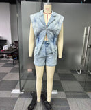 Casual Loose Denim One-Piece Shorts for Effortless Style