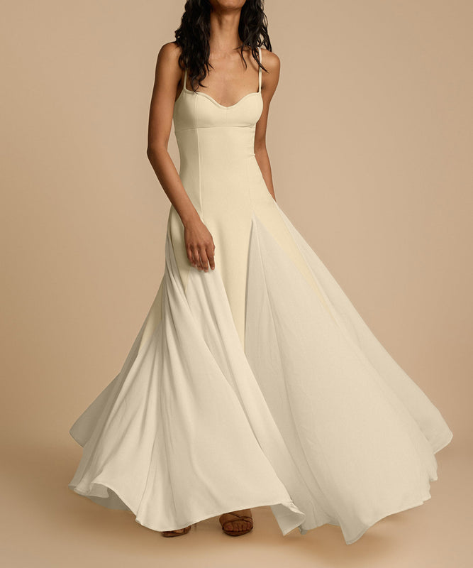 Sexy Halter Slim-Fit Color Contrast Dress For Stunning Style