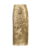 Ruffled High Waisted Back Slit Fashion Half Length Skirt for Women