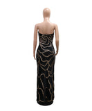 Alluring Sexy V-neck Strapless Dress for Glamorous Nights