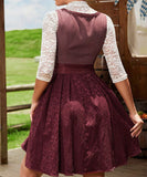 Waist Cinching Patchwork Short Dress for Women in Yellow and Wine