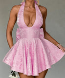 Elegant Lace-Up Evening Dress with Neckline in Multiple Colors