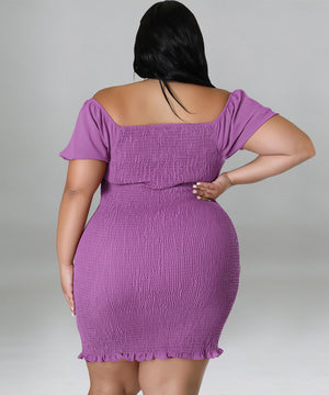 A Line Neck Dress With A Hip Wrap For Effortless Elegance