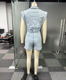 Casual Loose Denim One-Piece Shorts for Effortless Style