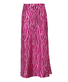 Fashionable Fish-Tail Printed Half Skirt for Women in Deep Pink and Light Pink