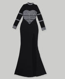Sexy Hot Drill Perspective Splicing Slim Split Dress Chic