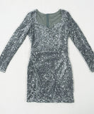 Glamorous Sexy Sequin Mini Dress With Split Hips