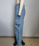 Women Wide Leg Jeans Cowboy Style Loose High Waisted
