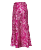 Fashionable Fish-Tail Printed Half Skirt for Women in Deep Pink and Light Pink