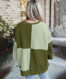 Casual Patchwork Collar Long Sleeve Pullover Soft And Cozy