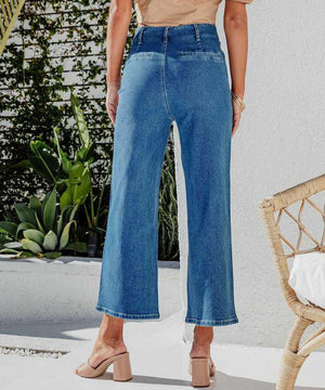 Chic High-Rise Straight-Leg Trousers