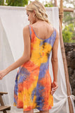 Halter Neck Tie-Dye Pocketed Crew Dress