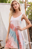 Halter Neck Tie-Dye Pocketed Crew Dress