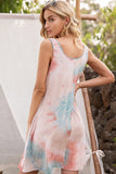 Halter Neck Tie-Dye Pocketed Crew Dress