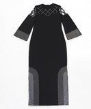Chic Burn Burn Drill Hollowed-Out Loose Side Slit Dress