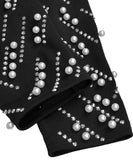 Slim-Fit Beaded Strapless Dress With Rhinestones Evening