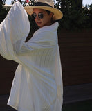 Loose Belted Long Sleeve Cardigan and Short Pants Set