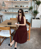 Elegant Three Piece Suit Set with Blazer Waistcoat and Skirt