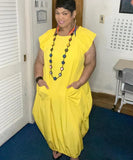 Plus-Size Loose Dress Double-Pocket Relaxed Fit Casual