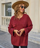 Relaxed Round Neck Sweater For Everyday Comfort Wear