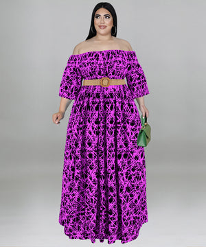 Plus Size Long Sleeve Maxi Dress Comfortable Stretchy Elegant