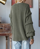 Lantern Style Dress With Lace Sleeves And Hooded Top