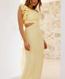 Fashionable One Shoulder Slimming Dress in Vibrant Colors