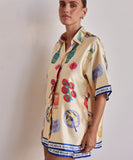 Casual Home Wear Cartoon Collar Pullover Short Pants Apricot