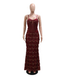 Glamorous Sequin Fashion Halter Wrap Hip A-Line Dress