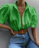 Breathable Open Weave Womens Short Sleeve Polyester Tee