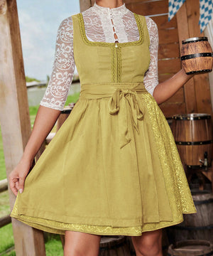 Waist Cinching Patchwork Short Dress for Women in Yellow and Wine