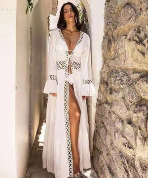 Stylish Bikini Smock Loose Long Cape Cardigan for Beach Bliss