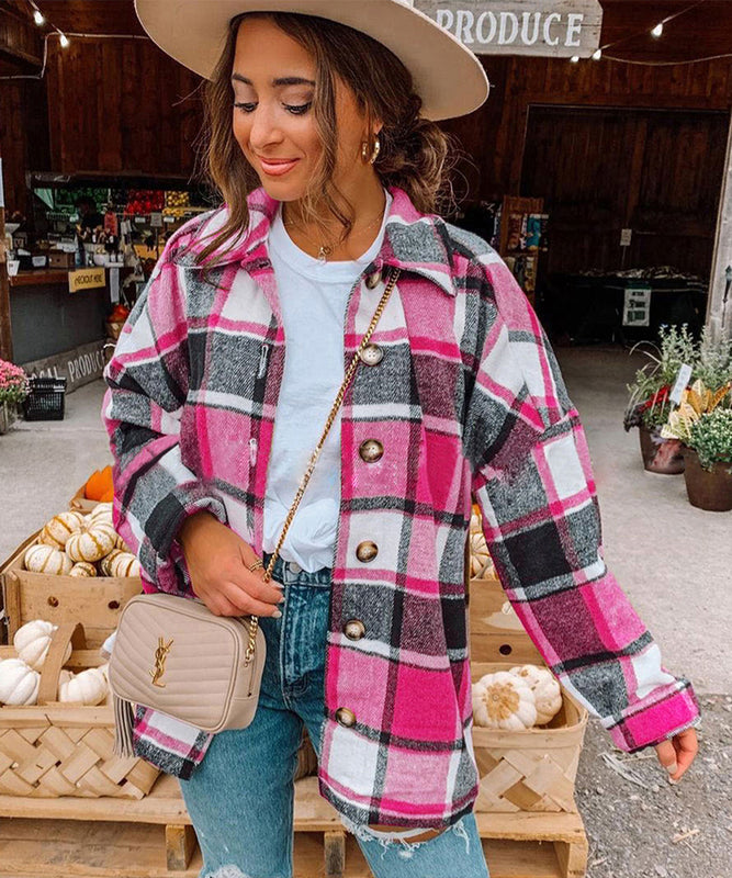 Stylish Long Sleeved Check Cardigan Coat for Effortless Chic