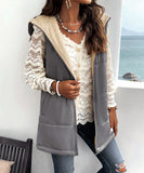 Chic Relaxed Hooded Mid-Length Coat