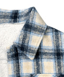Plaid Collar Long Sleeve Casual Jacket For Women Khaki