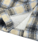 Plaid Collar Long Sleeve Casual Jacket For Women Khaki