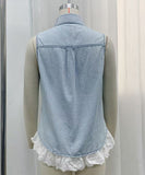 Slim Fit Embellished Sleeveless Vest for Everyday Wear