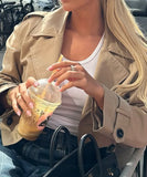 Casual Vacation Button-Down Long-Sleeved Coat Easy-Care Relaxed-Fit Travel Layer