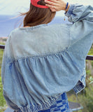 Classic Relaxed Zipperless Light Blue Jacket Style Appeal