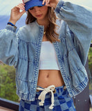 Classic Relaxed Zipperless Light Blue Jacket Style Appeal