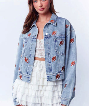 Distressed Denim Jacket Heavy Duty Embroidered For Men