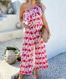 Pink Women's Skirt with Shoulder Sleeve and Earflap